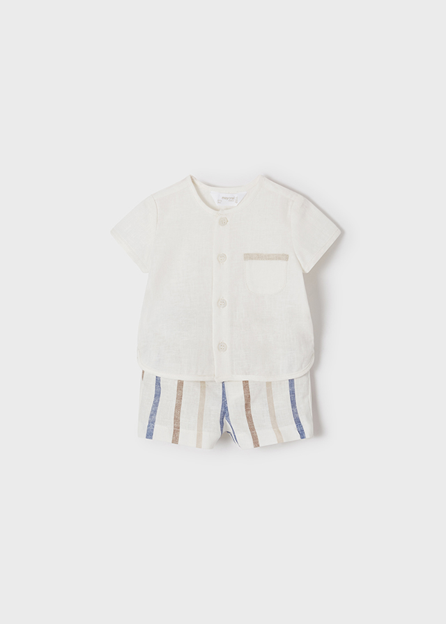 (image for) Completo pantaloncino e camicia neonato mayoral Art. 22-01213-014