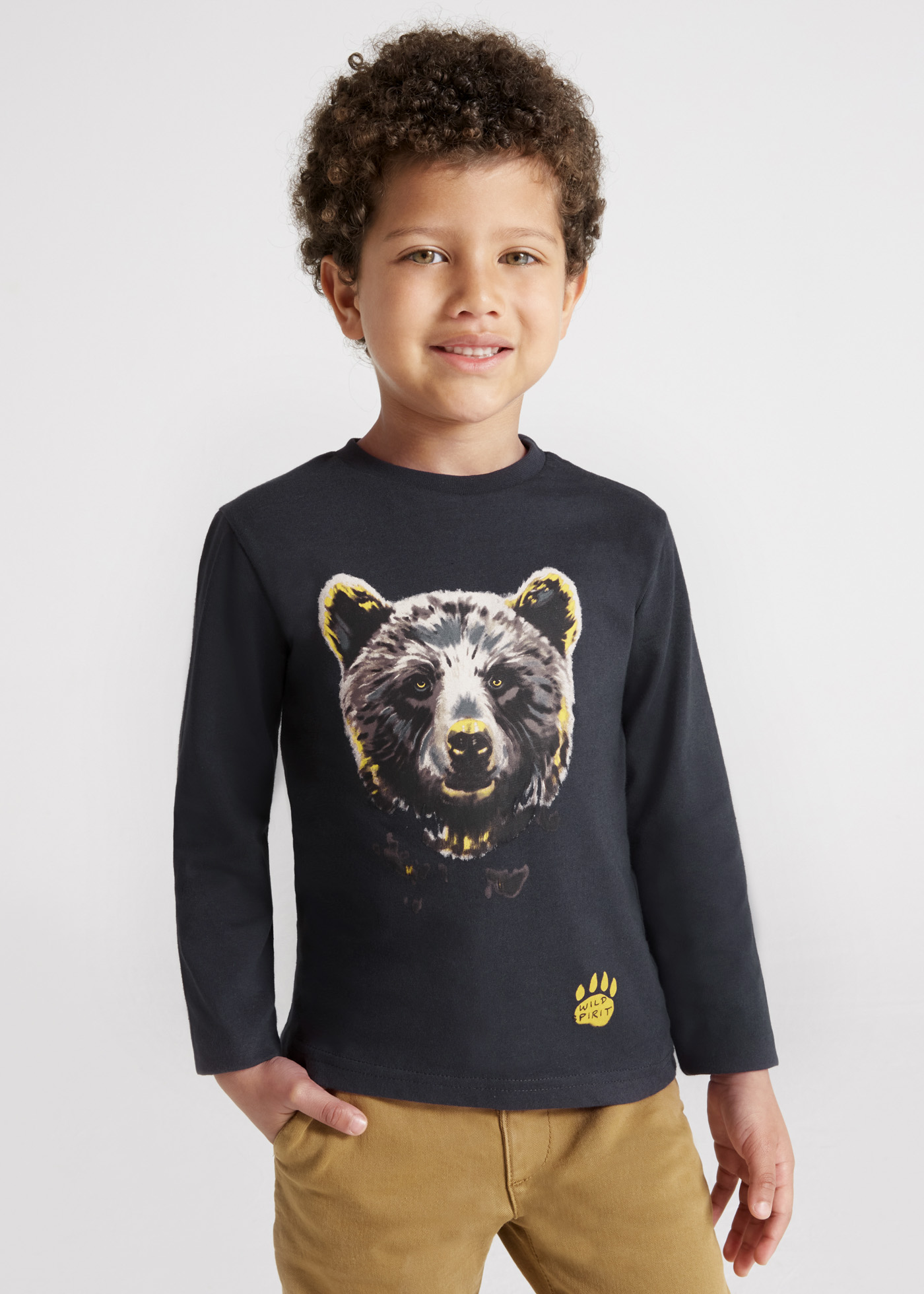 (image for) Maglietta manica lunga con grafica orso bambino ECOFRIENDS mayoral Art. 12-04006-024