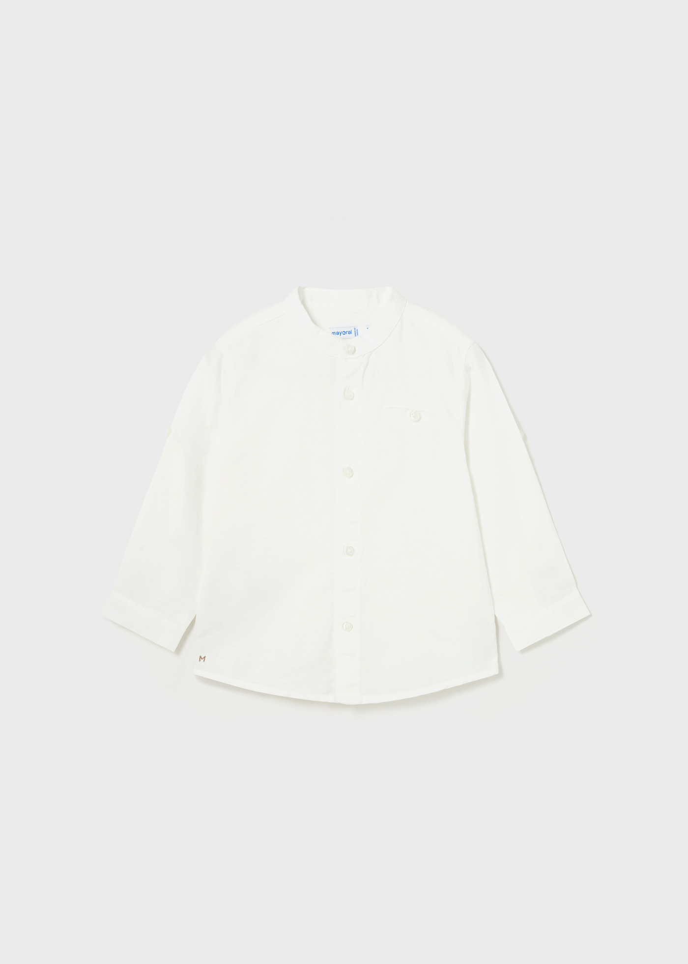 (image for) Camicia manica lunga con colletto alla coreana lino neonato mayoral Art. 23-01116-071
